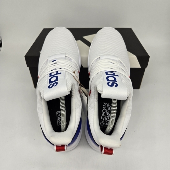 New Adidas Lite Racer Adapt 7.0 \'White Scarlet Lucid Blue\' Men\'s Shoes Size 12 main image 8